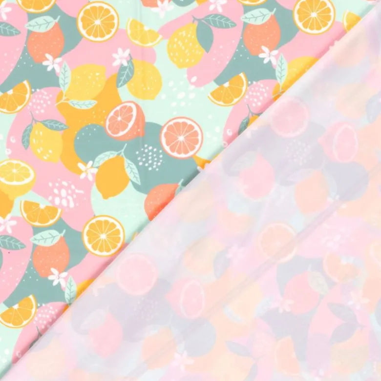 Tissu maillot de bain motif fruits - OEKO TEX