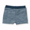 Tissu maillot de bain à rayures pétrole et blanc - OEKO TEX
