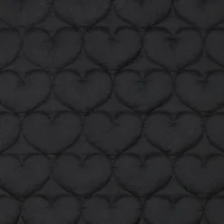 Tissu matelassé Coeurs irisé fond noir