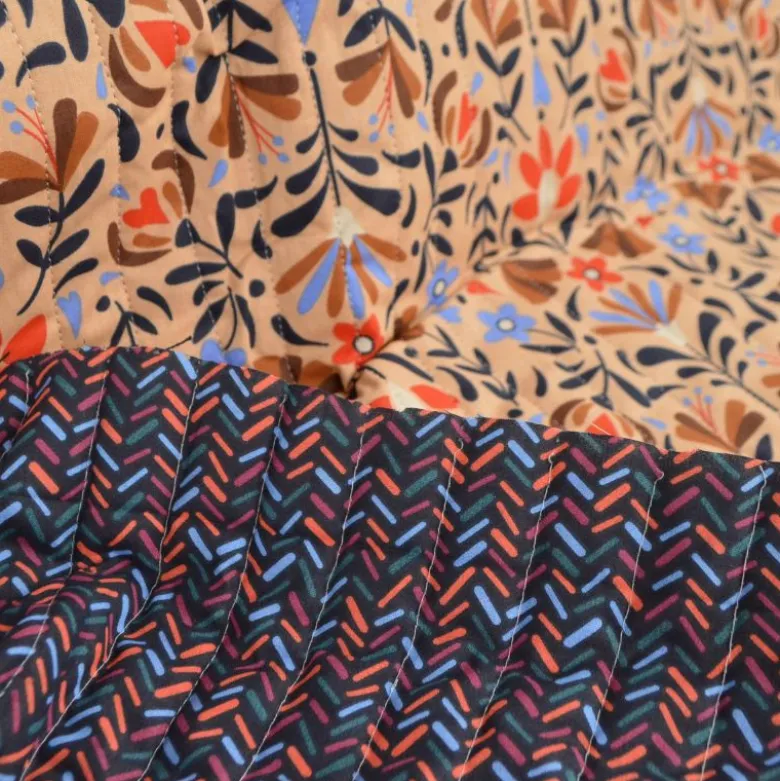 Tissu Matelassé coton Vertical Lafleur et Gerard - fleurs et graphique