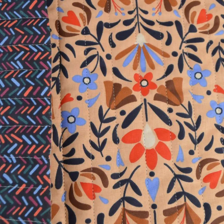 Tissu Matelassé coton Vertical Lafleur et Gerard - fleurs et graphique