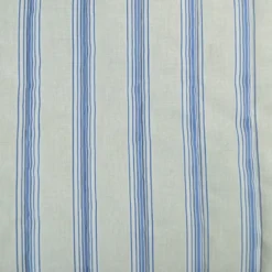 Tissu Matelassé coton vertical Toile de Jouy Bleu et lin