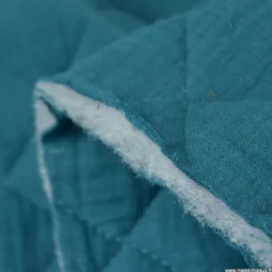 Tissu Matelassé Double Gaze OEKO TEX - Paon