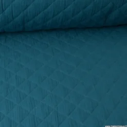 Tissu Matelassé Double Gaze OEKO TEX - Paon