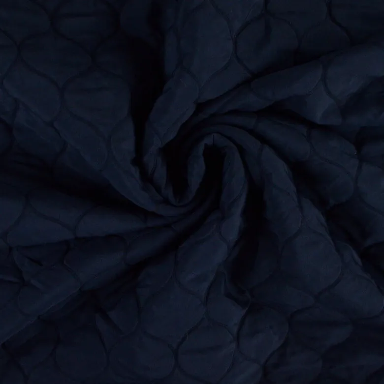 Tissu matelassé losange Silvio coloris bleu marine