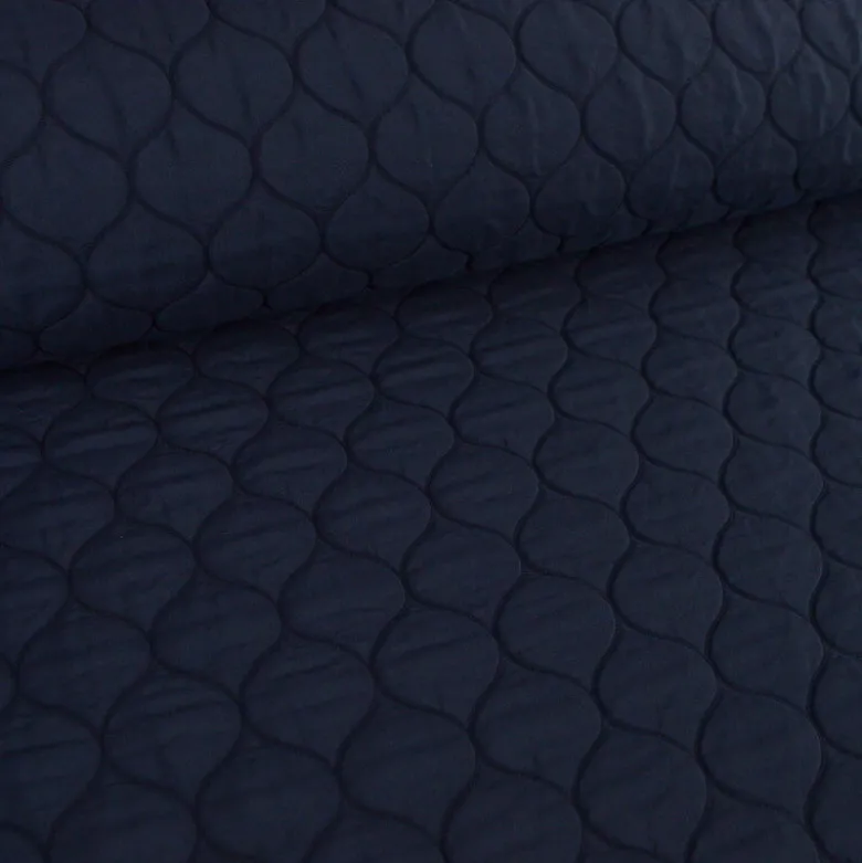 Tissu matelassé losange Silvio coloris bleu marine