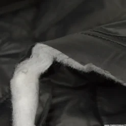 Tissu Matelassé rayures pour doudoune Noir
