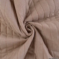 Tissu Matelassé vertical - Country Chataigne et écru- OEKO TEX