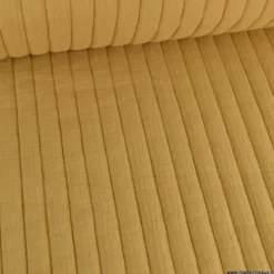 Tissu Matelassé vertical Double Gaze OEKO TEX - Camel