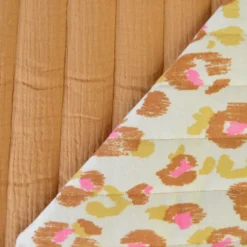 Tissu Matelassé Vertical double gaze Karula Léopard - OEKO TEX