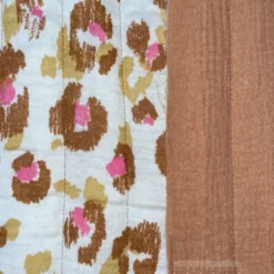 Tissu Matelassé Vertical double gaze Karula Léopard - OEKO TEX