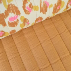Tissu Matelassé Vertical double gaze Karula Léopard - OEKO TEX
