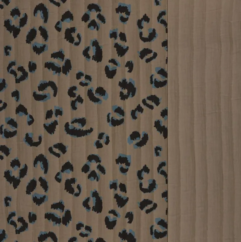 Tissu Matelassé vertical Fauve - Léopard Taupe - OEKO TEX