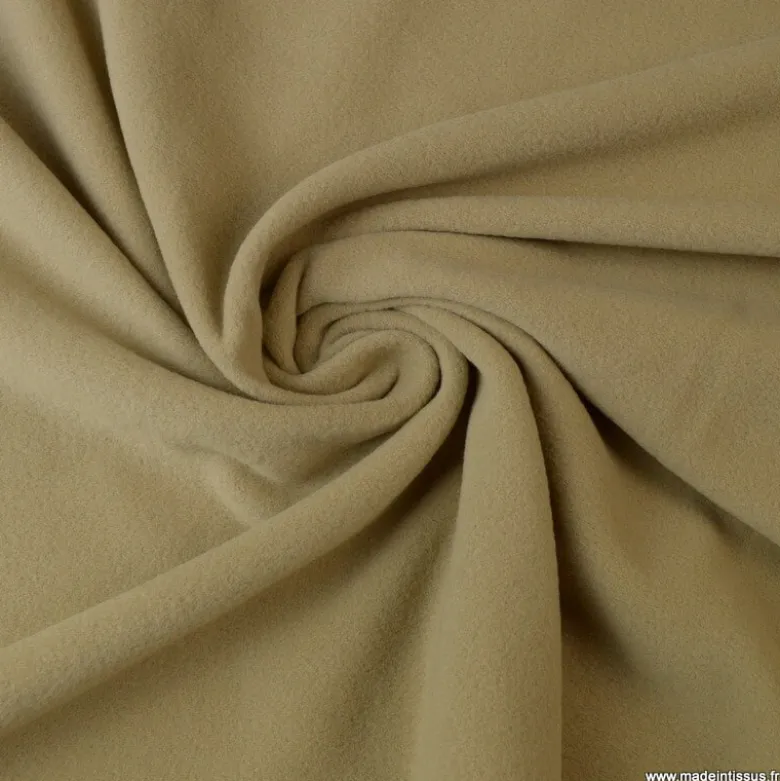 Tissu Micro polaire Camel - OEKO TEX