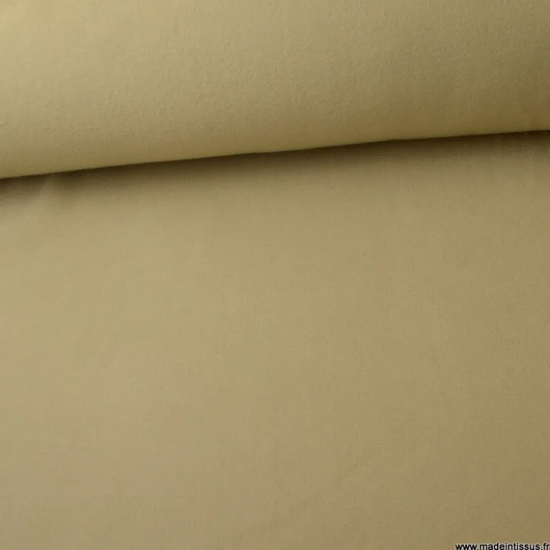 Tissu Micro polaire Camel - OEKO TEX