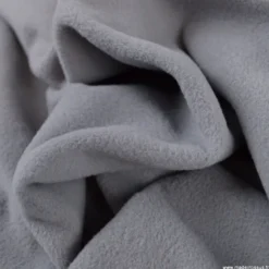 Tissu Micro polaire gris mouette - OEKO TEX