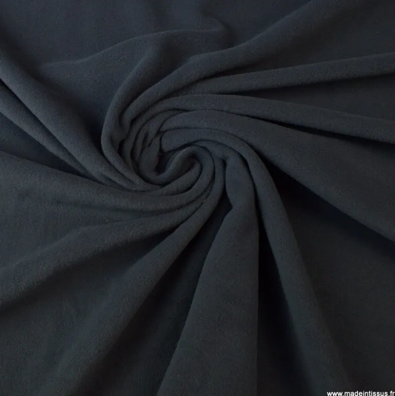 Tissu Micro polaire Gris plomb - OEKO TEX