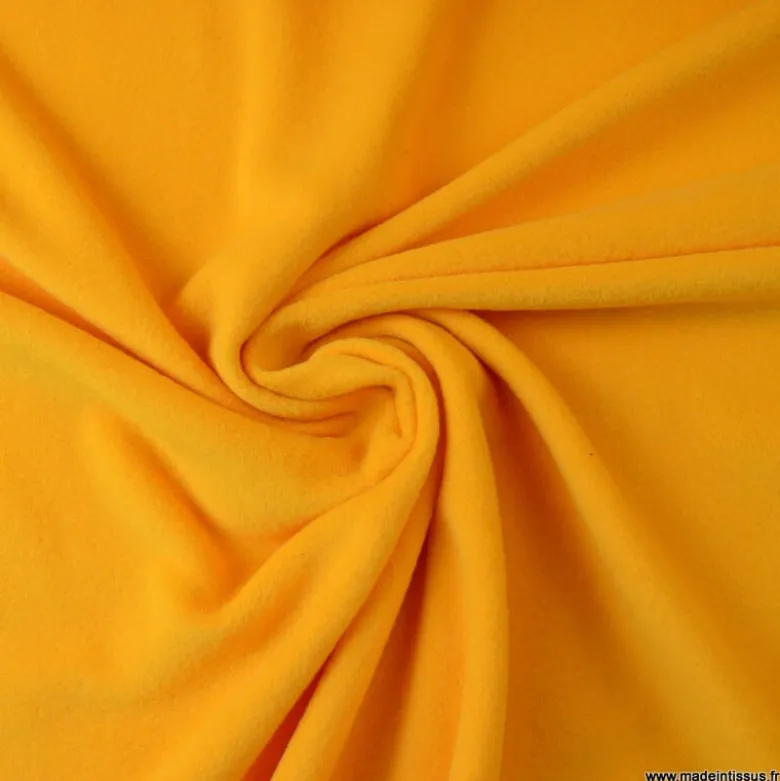 Tissu Micro polaire Jaune matra - OEKO TEX