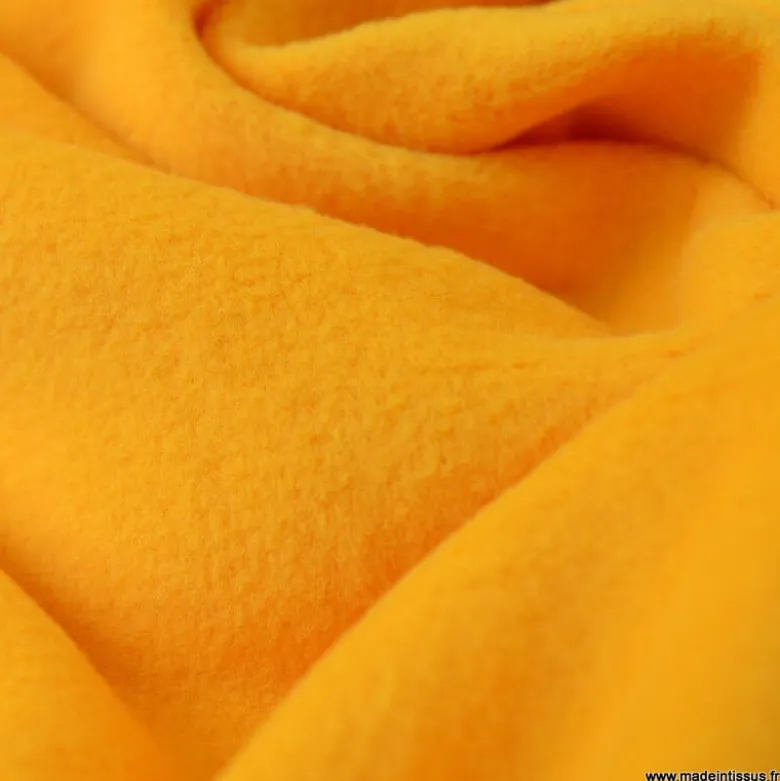 Tissu Micro polaire Jaune matra - OEKO TEX