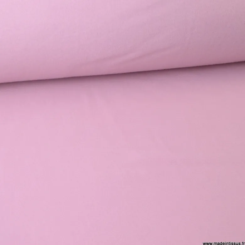 Tissu Micro polaire Rose Poudré - OEKO TEX