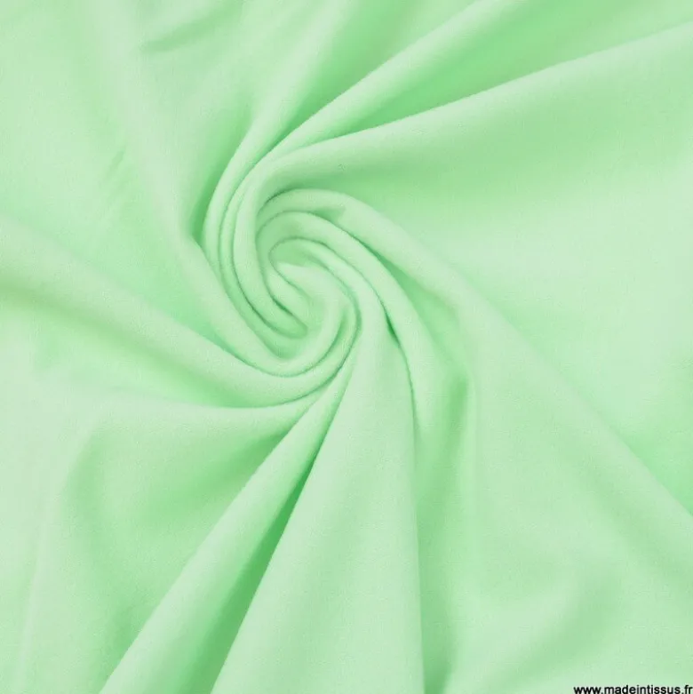 Tissu Micro polaire vert Menthe - OEKO TEX