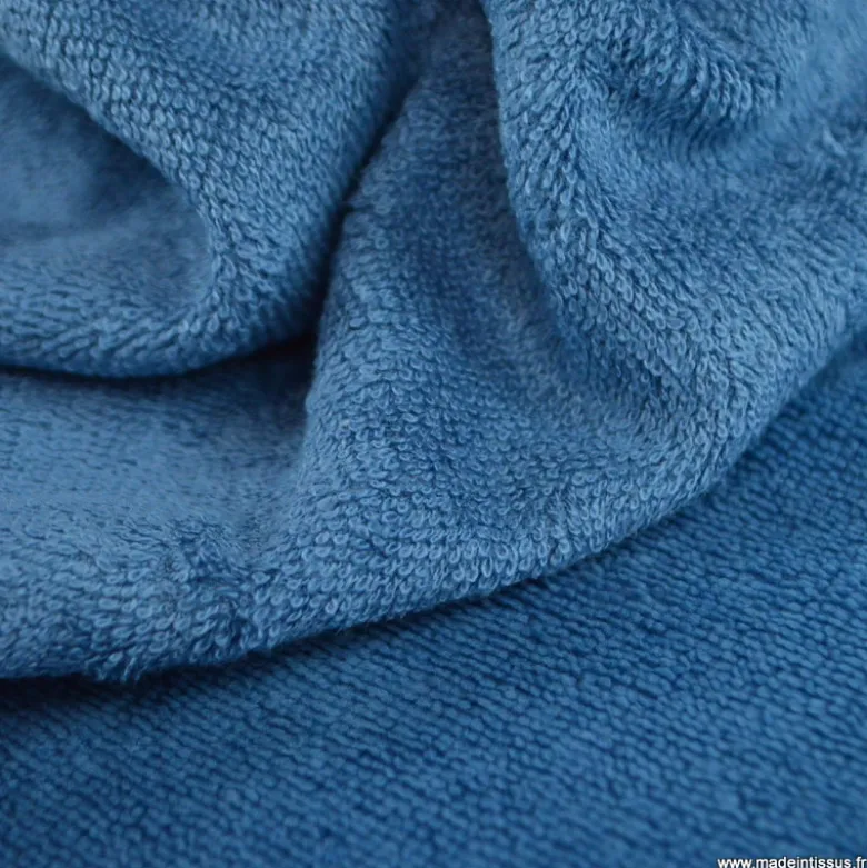Tissu micro éponge de bambou bleu Denim - OEKO TEX