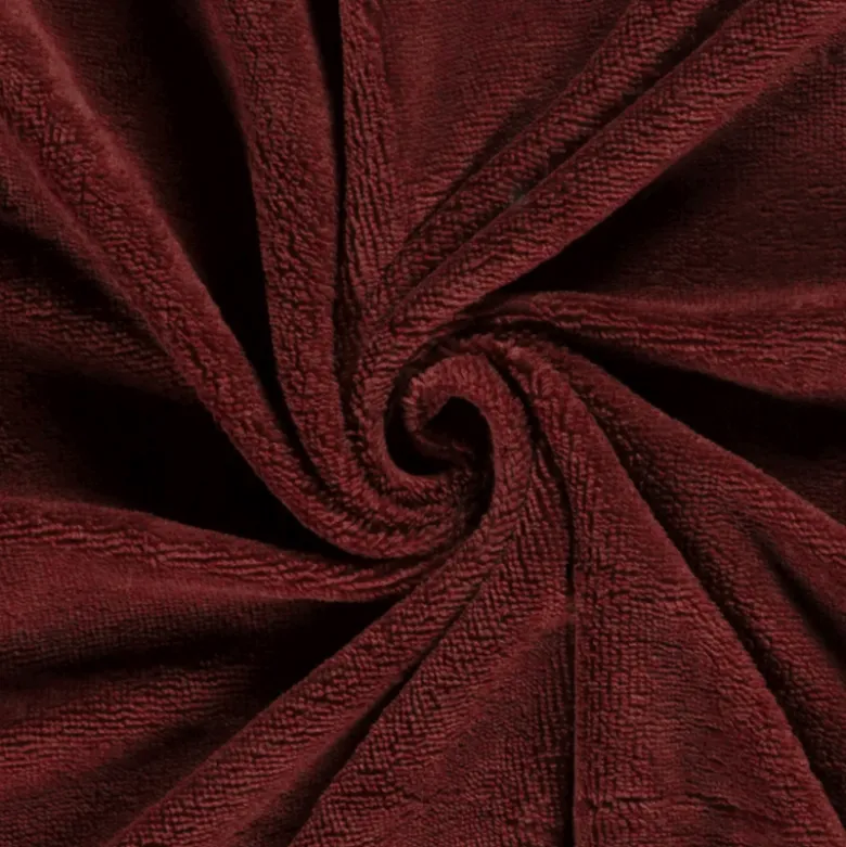 Tissu micro éponge de bambou Bordeaux - OEKO TEX standard 100