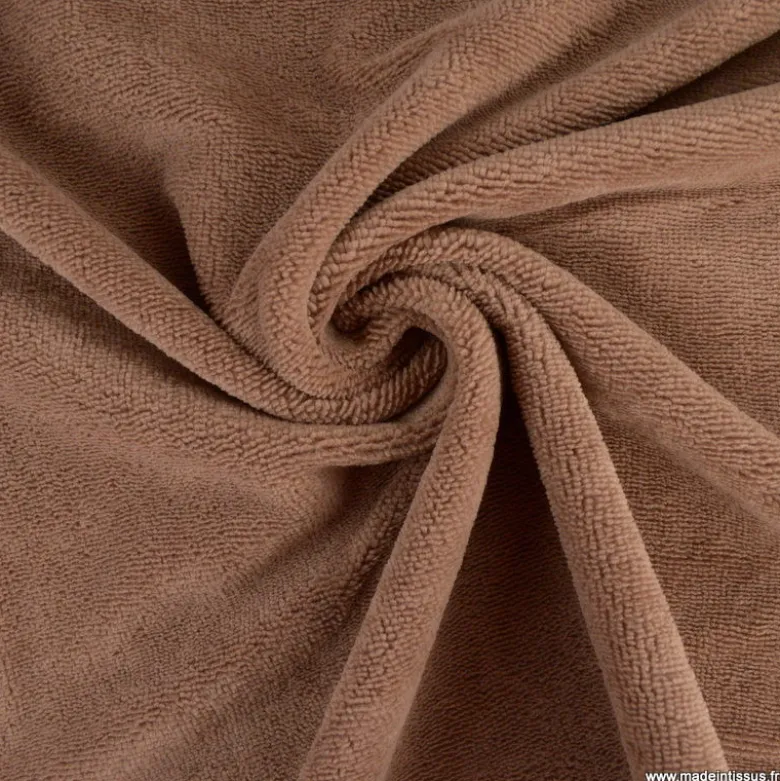 Tissu micro éponge de bambou Châtaigne - OEKO TEX standard 100