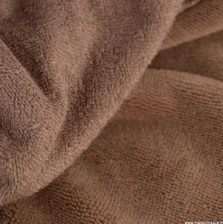 Tissu micro éponge de bambou Châtaigne - OEKO TEX standard 100