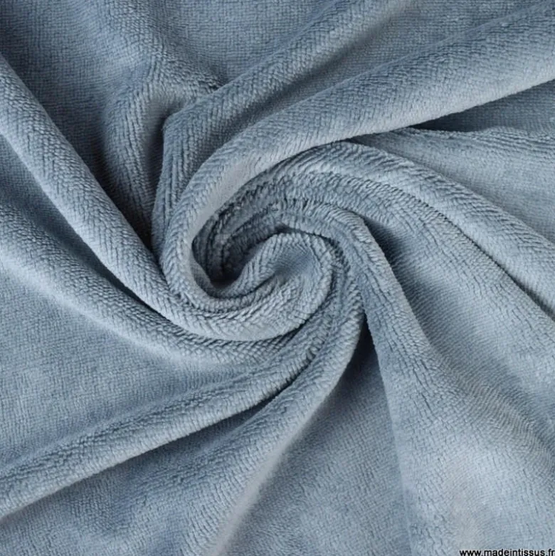 Tissu micro éponge de bambou gris foncé - OEKO TEX