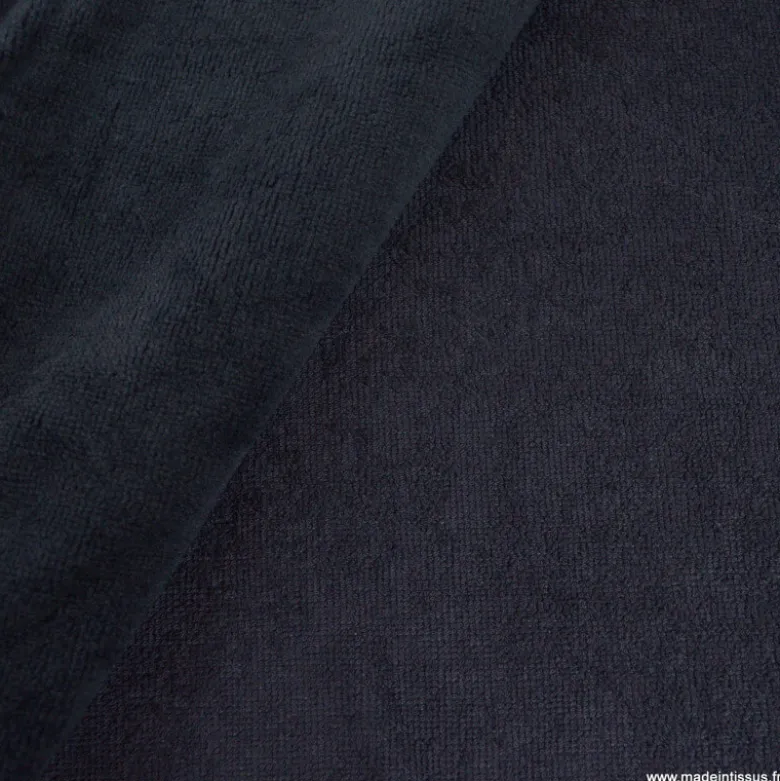 Tissu micro éponge de bambou Marine - OEKO TEX