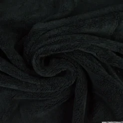Tissu micro éponge de bambou Noir - OEKO TEX