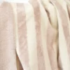 Tissu micro éponge de bambou à rayures Ecru et Galet