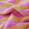 Tissu micro éponge de bambou à rayures Melon et bonbon