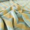 Tissu micro éponge de bambou à rayures Beige et romarin