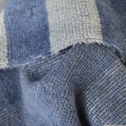 Tissu micro éponge de bambou à rayures Baltique et Indigo