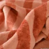 Tissu micro éponge de bambou à rayures Marsala et Paprika