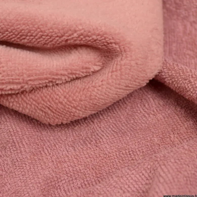 Tissu micro éponge de bambou Vieux Rose - OEKO TEX