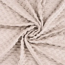 Tissu minky motif coeur coloris Sable clair