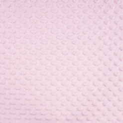 Tissu minky motif coeur coloris Rose