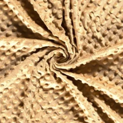 Tissu minky pois Beige - oeko tex