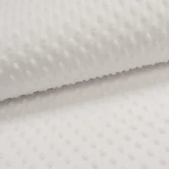 Tissu minky pois blanc cassé - OEKO TEX