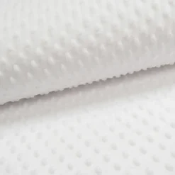 Tissu minky POIS BLANC - OEKO TEX