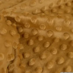 Tissu minky pois Caramel - OEKO TEX
