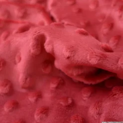 Tissu minky pois Cardinal - OEKO TEX