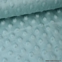 Tissu minky pois celadon - OEKO TEX