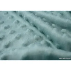 Tissu minky pois celadon - OEKO TEX