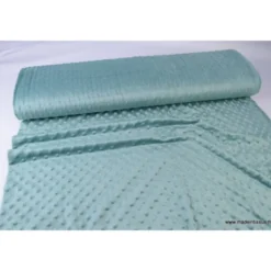 Tissu minky pois celadon - OEKO TEX