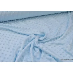 Tissu minky POIS CIEL - OEKO TEX