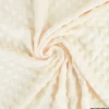Tissu minky pois Ecru - OEKO TEX